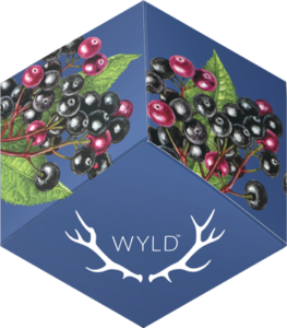 WYLD gummies product packaging box render